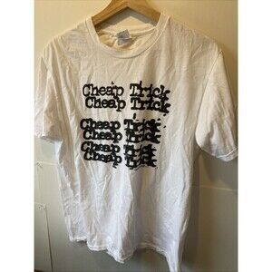 Cheap Trick T-shirt White Black Medium Rock Grunge Concert
